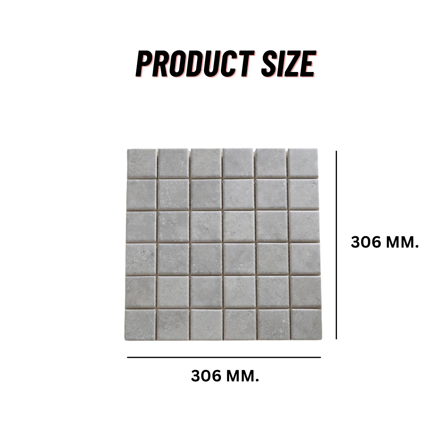 โมเสคเซรามิค TIMELESS TILES รุ่น RAWRY 30.6X30.6 ซม. สีเทา COOL GRAY สไตล์ลอฟต์_1